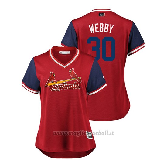Maglia Baseball Donna St. Louis Cardinals Tyler Webb 2018 Llws Players Weekend Webby Rosso